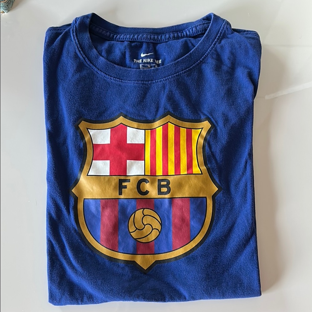 Nike Kids Blue FCB Crest Tee